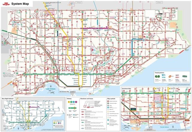 Transportkarte von Toronto