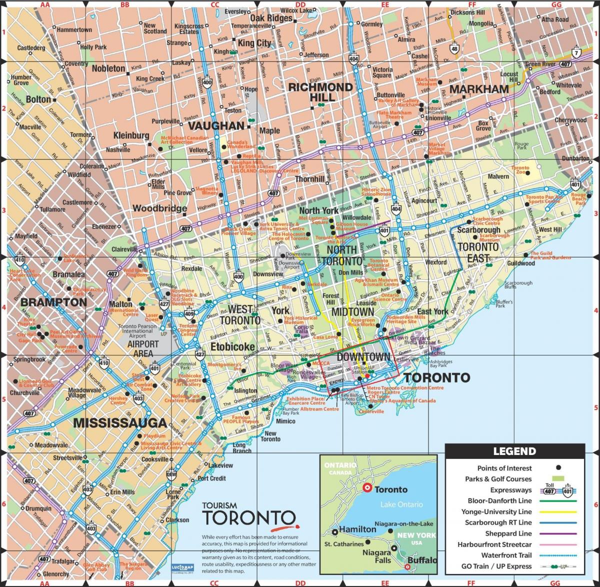 Stadtplan von Toronto