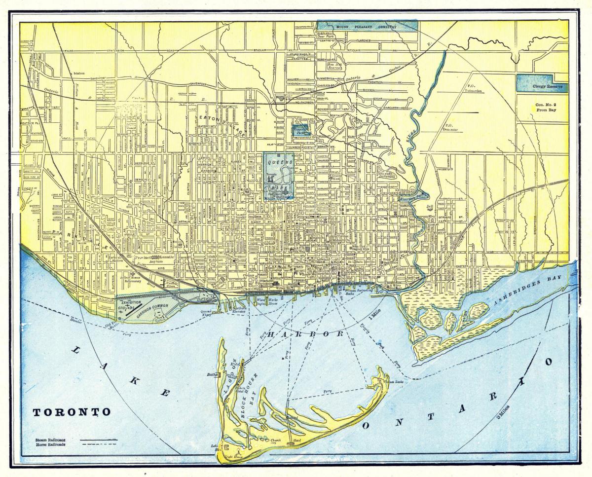 Antike Karte von Toronto